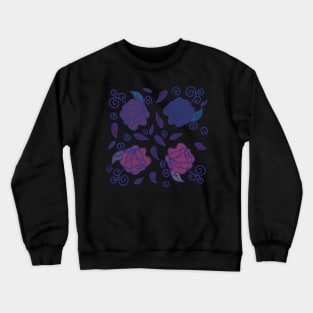 Stained Glass Roses Crewneck Sweatshirt